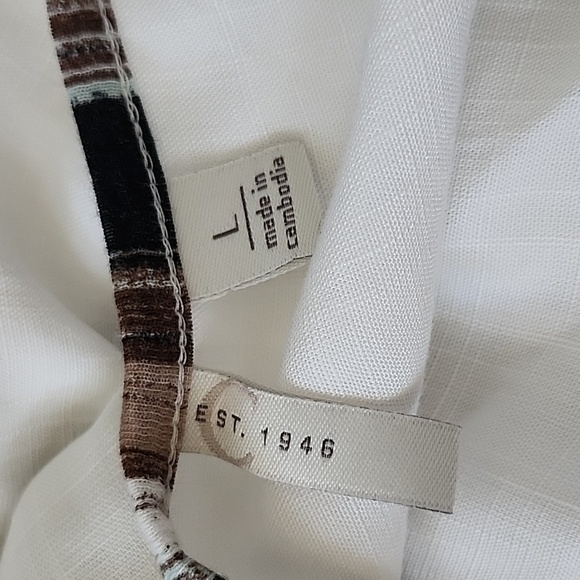 Cato multicolored striped blouse with high low hem and wide scoop neck - Picture 13 of 15